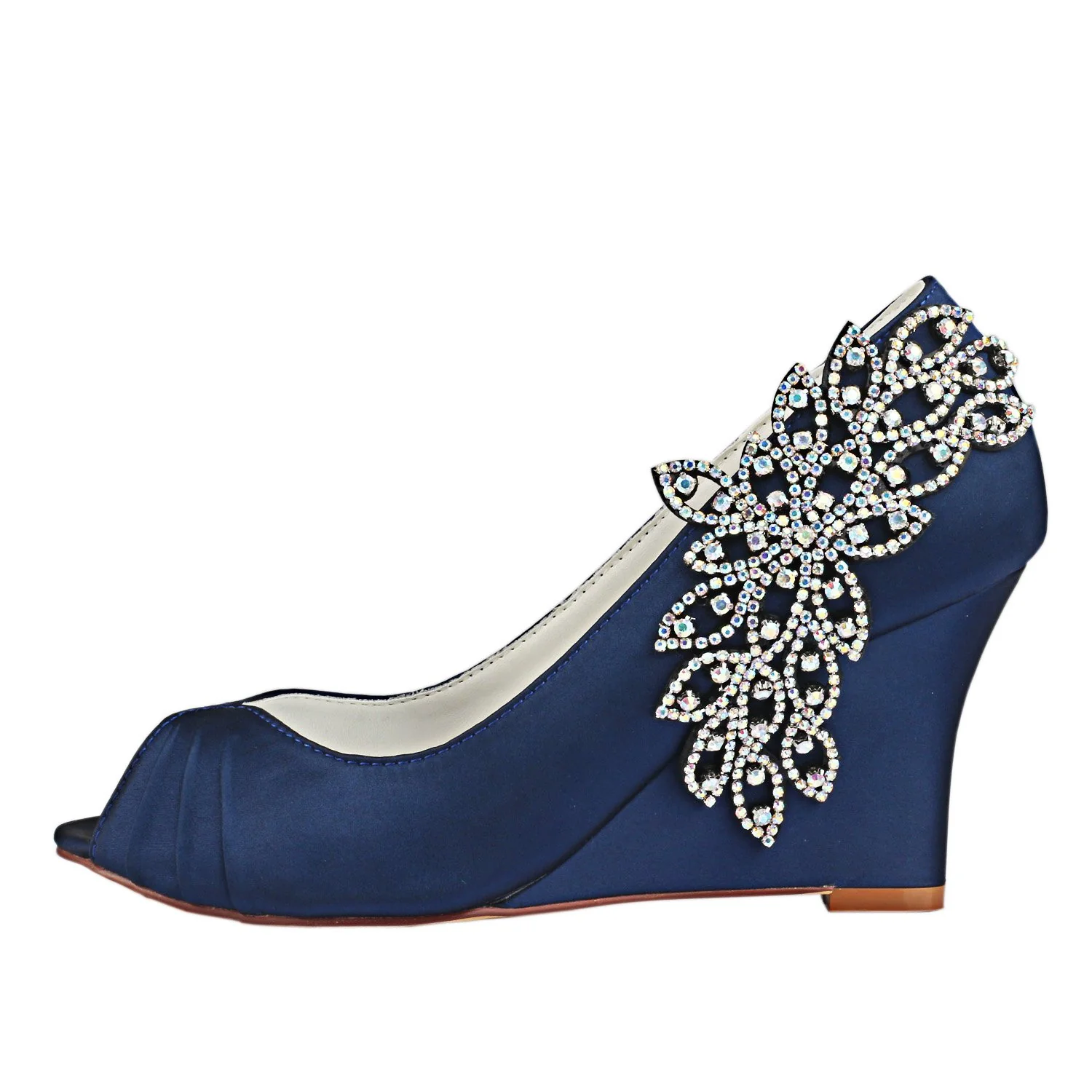 dark blue wedge wedding shoes with rhinestone,elegant wedding party shoes, l 933 dark blue wedge wedding shoes with rhinestone,elegant wedding party shoes, l 933
