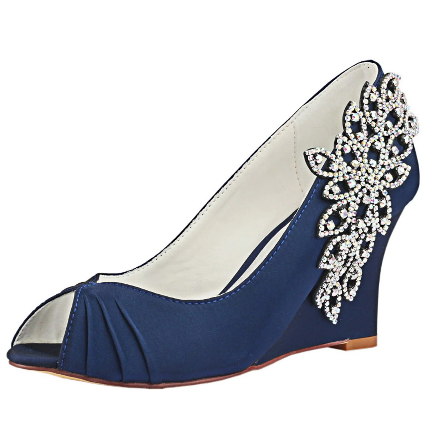import placeholder for dark blue wedge wedding shoes with rhine 160220810 import placeholder for dark blue wedge wedding shoes with rhine 160220810