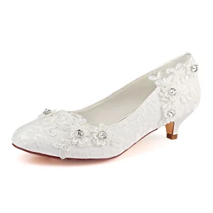 import placeholder for ivory wedding shoes with lace appliques 160220859